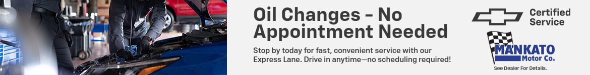 Oil Changes — No Appointment Needed (Express Service)